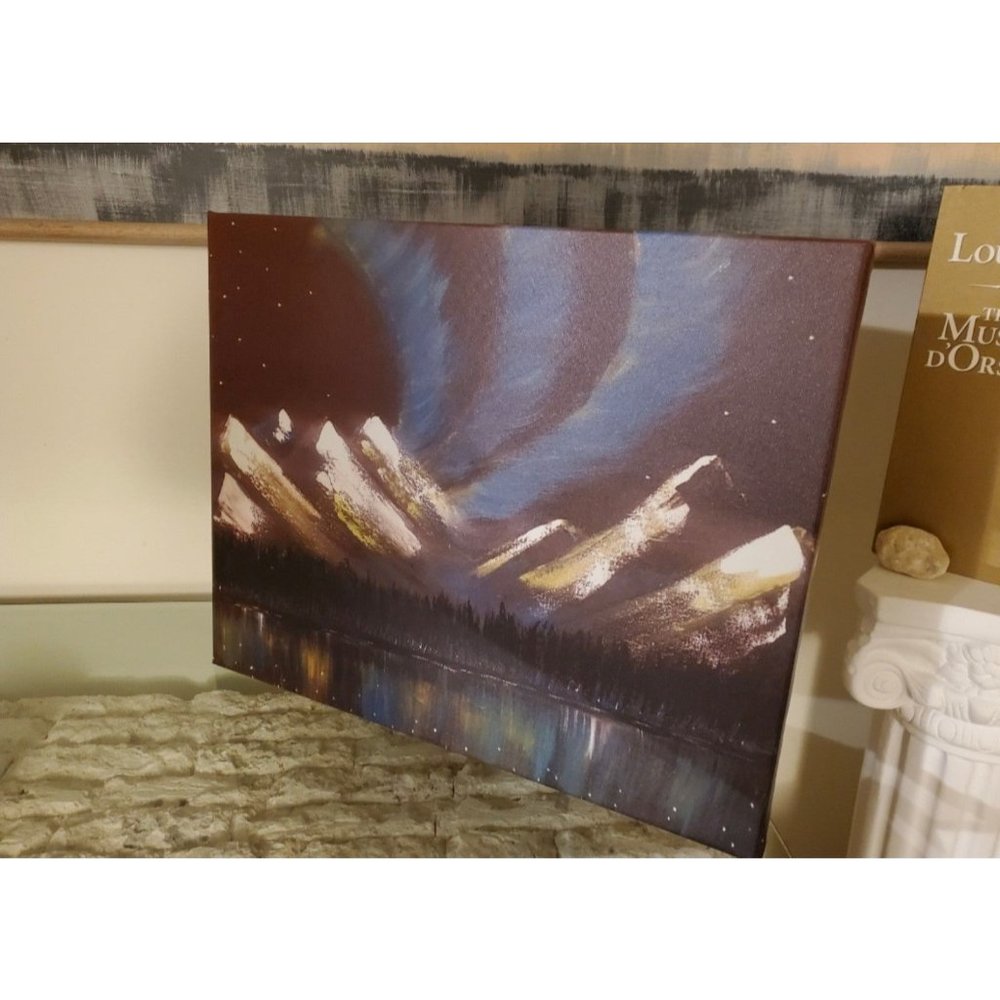 Canvas of the Northern Lights -- I painted, and this is a copy